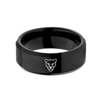 custom presents for daughter – black tungsten panther wedding band