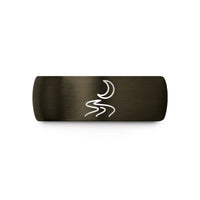 presents from daughter mom – gunmetal & black tungsten river moon wedding band