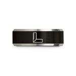 personalized presents for her – black & grey tungsten try square wedding band