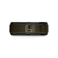 special items for moms – gunmetal & black tungsten try square wedding band