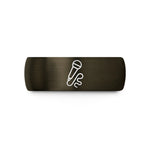 unique presents for mom – gunmetal & black tungsten mic cable wedding band