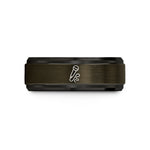 unique presents for mom – gunmetal & black tungsten mic cable wedding band