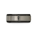 unique mom present ideas – black & blue & silver tungsten yari spear wedding band