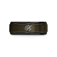 unique presents for mom – gunmetal & black tungsten slayer wyvern wedding band