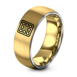 Day Mother's Gifts for Mother in Law – gold & gray tungsten waffle square ring