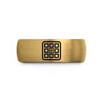 unique presents for women – gold & gray tungsten waffle square wedding band