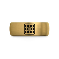 unique presents for women – gold & gray tungsten waffle square wedding band