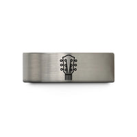 presents for sister love – gold & silver tungsten classical guitar headstock wedding band