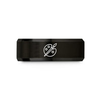 unique presents for artists – black & rose gold tungsten paint palette brush wedding band