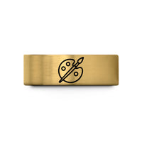 meaningful presents for her – gold tungsten paint palette brush wedding band
