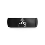 best sister present options – black tungsten tester glass wedding band