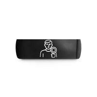 best sister present options – black tungsten tester glass wedding band