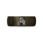 best sister present options – gunmetal & black tungsten tester glass wedding band