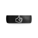 unique presents for siblings – black tungsten thumbs up heart wedding band