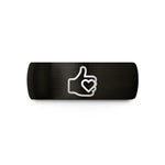 special presents for her – black tungsten thumbs up heart wedding band
