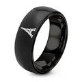 Iconic Landmark – Tungsten Wedding Band, 8 mm, Black Comfort-Fit Unisex