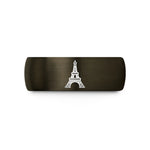 unique presents for partner – gunmetal & black tungsten iconic landmark wedding band