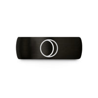 unique presents for her – black tungsten lunar eclipse wedding band