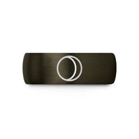 romantic presents for spouse – gunmetal & black tungsten lunar eclipse wedding band