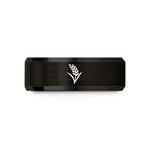 presents for mom birthday – black tungsten rice stalk wedding band