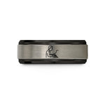 presents for music lovers – black & gray tungsten composer silhouette wedding band