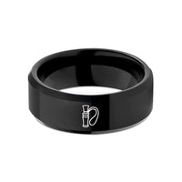 presents for wife from son – black tungsten duck call lanyard wedding band