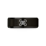 presents for mom day – black tungsten viewfinder wedding band