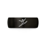 unique rings for her – black & rose gold tungsten contemporary dancer leap wedding band