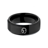 personalized presents for wife – black tungsten dj headphones wedding band