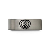 unique presents for her – gold & silver tungsten pretzel wedding band