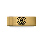 wedding bands for couples – gold tungsten pretzel wedding band