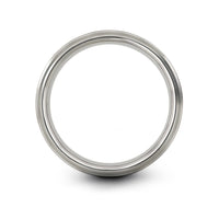 personalized presents for mom – airplane tail fin engraving on grey tungsten wedding band