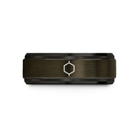 unique presents for mothers – gunmetal & black tungsten benzene ring wedding band