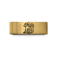 personalized presents for her – gold tungsten monkey wedding band