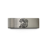 mother's day present ideas – silver tungsten monkey wedding band