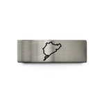 best presents for mom – black & blue & silver tungsten nurburgring nordschleife circuit wedding band