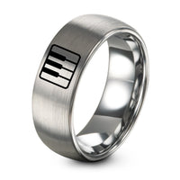 Day Mothers Gifts from Son – silver tungsten piano keys ring