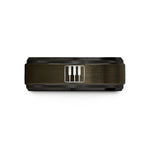 special presents for wife – gunmetal & black tungsten piano keys wedding band