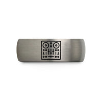 mom birthday present – black & grey tungsten dj mixer wedding band