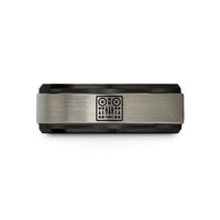 thoughtful mom present – black & grey tungsten dj mixer wedding band