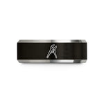 best presents for her – black & grey tungsten vise grip wedding band