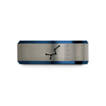 personalized presents for her – black & blue & gray tungsten big dipper wedding band
