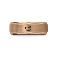 last minute present options – rose gold tungsten pharmacy mortar pestle wedding band
