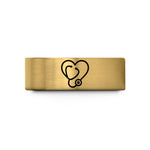 fast shipping present rings – gold tungsten stethoscope heart wedding band