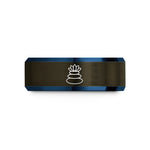 unique moms day presents – gunmetal & blue tungsten zen stones wedding band