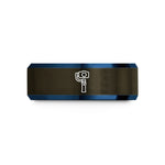 personalized jewelry for couples – gunmetal & blue tungsten gimbal stabilizer wedding band