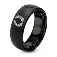 Day Mothers Gifts Personalized – black tungsten laurel wreath ring