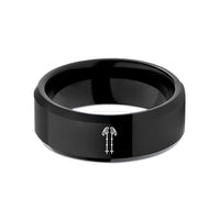 unique presents for her – black tungsten trekking poles wedding band
