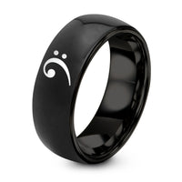Day Mothers Gifts Set – black tungsten bass clef ring