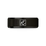 best presents for her – black tungsten europe stamp wedding band